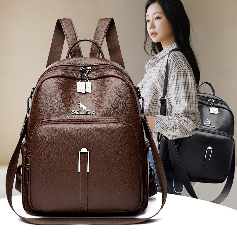 PU Backpack Women's Large Capacity Backpack Multifunctional Shoulder Bag