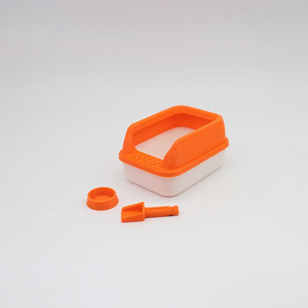 3Pcs/set Mini Cat Litter Box Miniature Doll Home Decoration Cute Pet Supplies