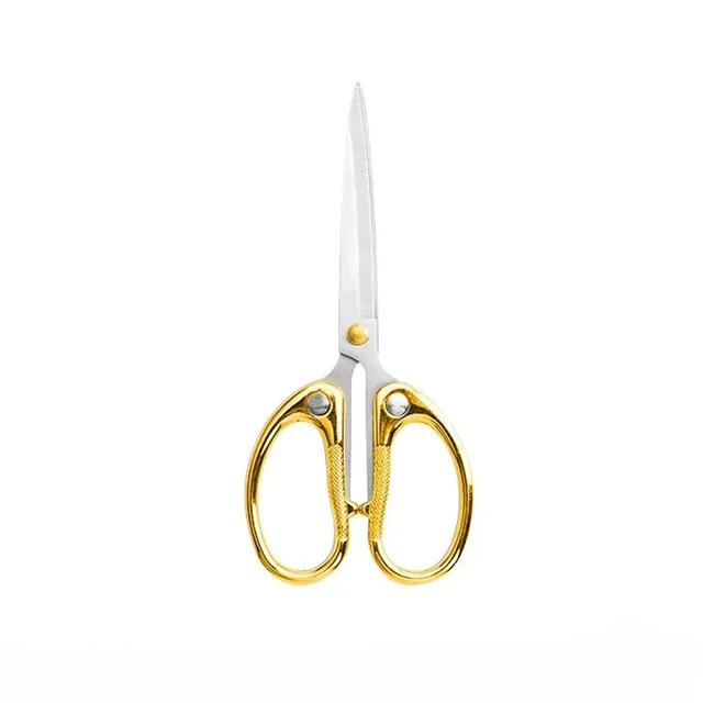 

1 шт. Профессиональные швейные ножницы для прямой резки ткани, портновские ножницы для одежды, канцелярские ножницы для дома и офиса золотой