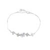 S925 Sterling Silver Flower & Butterfly Bracelet for Women, Personalized with Zircon, Simple & Versatile Design