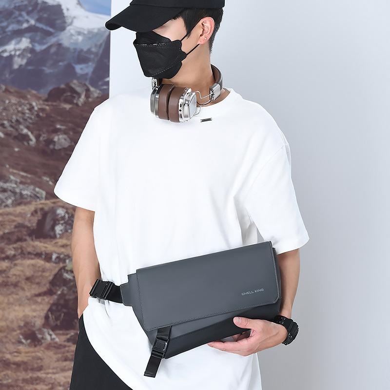 Men's Chest Bag Trendy Large Capacity Simple Crossbody Bag Outdoor Casual Durable Shoulder Bag Multifunctional Fashionable Waist Bag