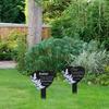 Remembrance Plaque Heart Shape Cemetery Memorials Gift Weatherproof Acrylic Engraved For Loved One Outdoor Decoration