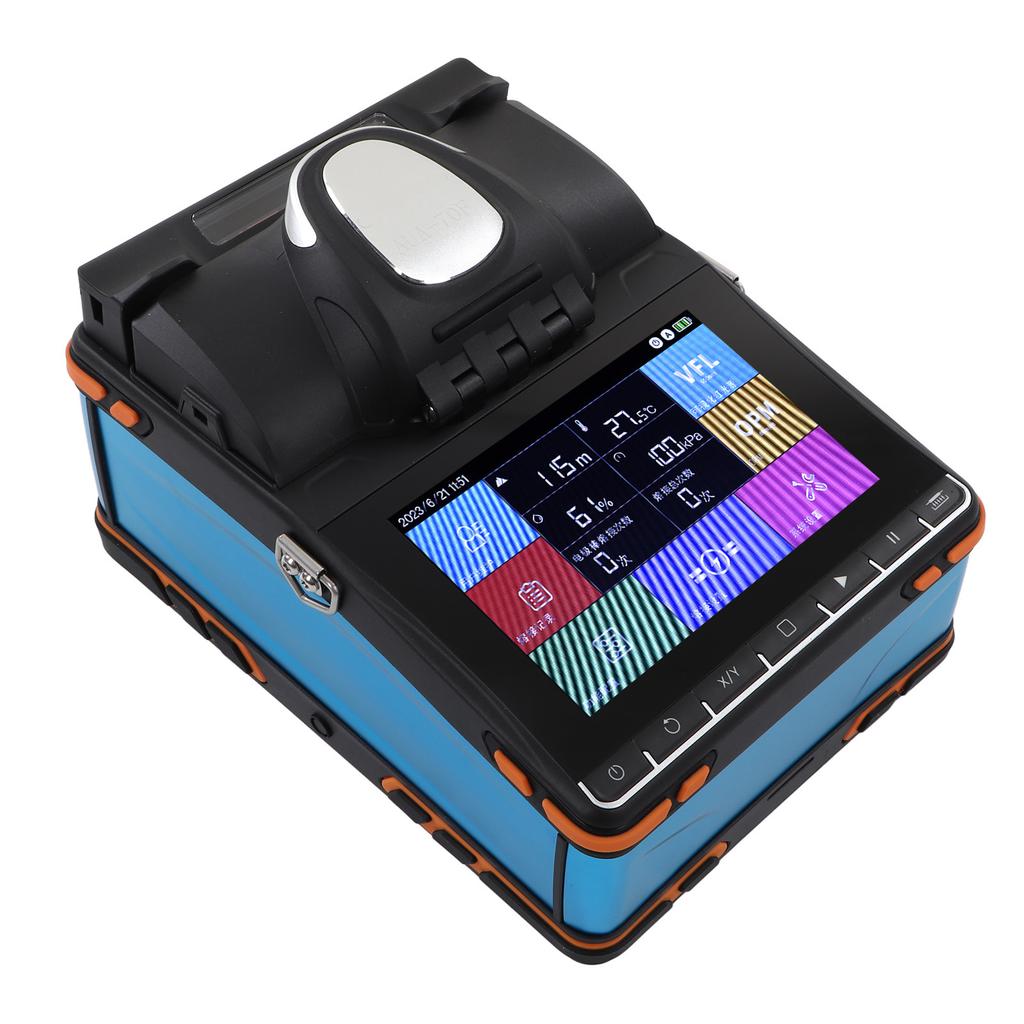 Automatic Optical Fiber Fusion Splicer Kit Touching Screen 6 Motor Optical Fiber Welding Splicing Machine