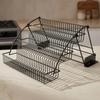 Three-Tier Kitchen Seasoning Rack Black Organizer Space-Saving
