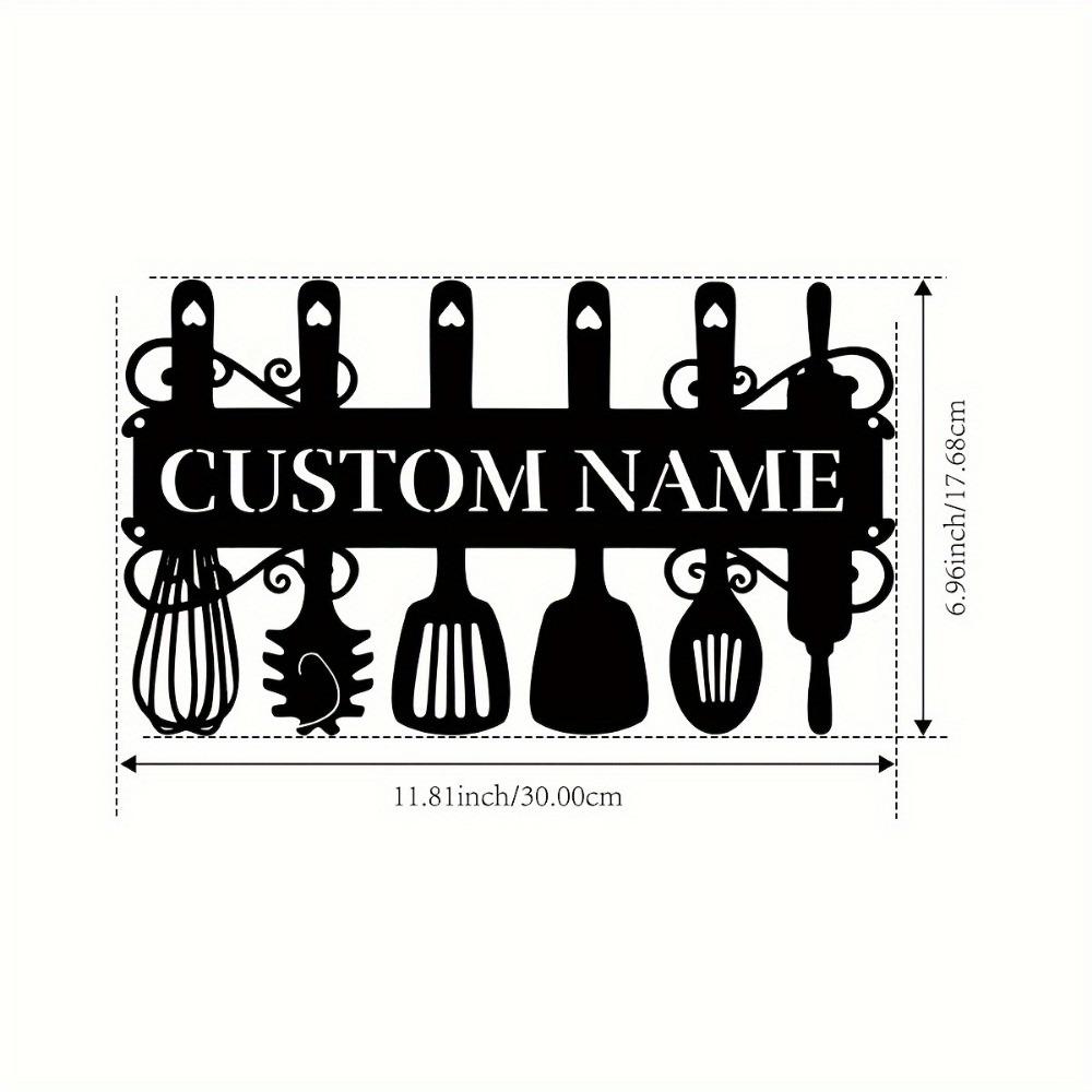 1pc Personalized Culinary Wall Sculpture, Custom Rustic Kitchen Sign Plaque for Lounge Office Veranda Courtyard, Ideal Gift