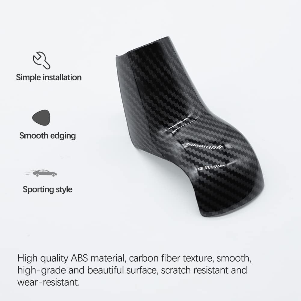 Carbon Fiber Gear Shift Knob Cover, Sport Style Trim Compatible with Cadillac XT4, XT5, XT6, CT5, CT6 2020 2021 2022 2023 2024