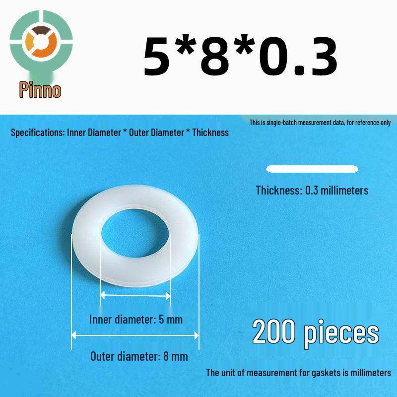 Thickened Nylon Plastic Flat Washer: Hard Plastic Gasket M2-M16