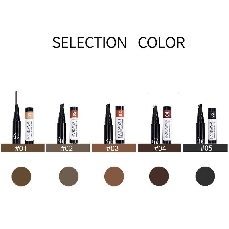 4 Point Eyebrow Pencil Waterproof Liquid Eyebrow Pen Makeup Long Lasting Cosmetic Microblading Brow Pen Tattoo Cosmetics