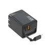 65W GaN Wall Travel Charger Adapter Mini EU Pin Plug Retractable Cable OTP Compatible PD 3.0 QC3.0 for Macbook Mobile Phone