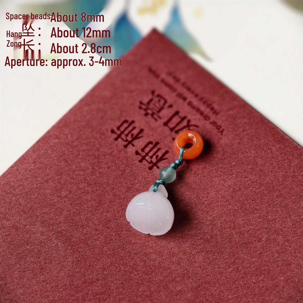 Southern Red Agate & Hetian Jade Beaded Bracelet with Pendant