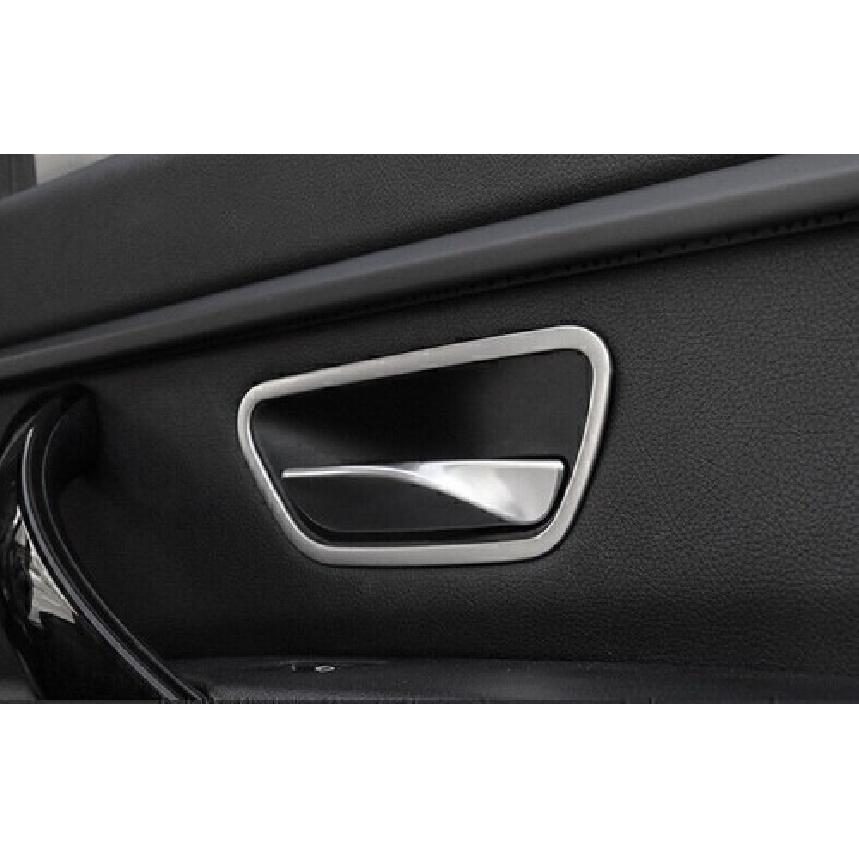 For BMW 3 4 Series M3 M4 2013-2019 Silver Steel Inner Door Handle Frame Trim