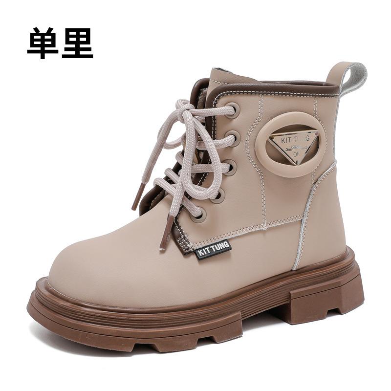 New children's leather boots,  velvet girls' boots