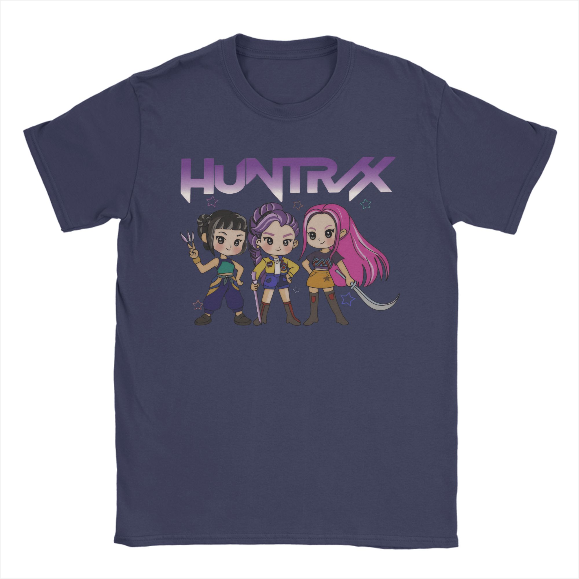 

Huntrix Kpop Demon Hunters Huntrix Rumi Zoey T-Shirts Men Crazy Cotton Tee Shirt Round Collar Short Sleeve T Shirt Original Tops 4XL