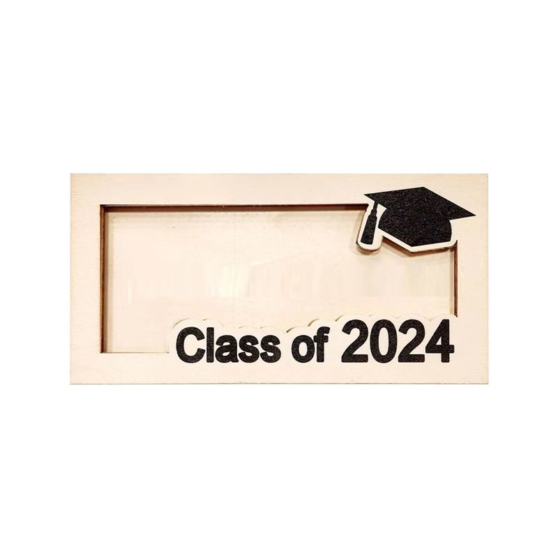 M-Modern-2025 Personalized Graduation Money Gift Holder Custom Wooden Graduation Cash Holder Card Box, Class Of 2025