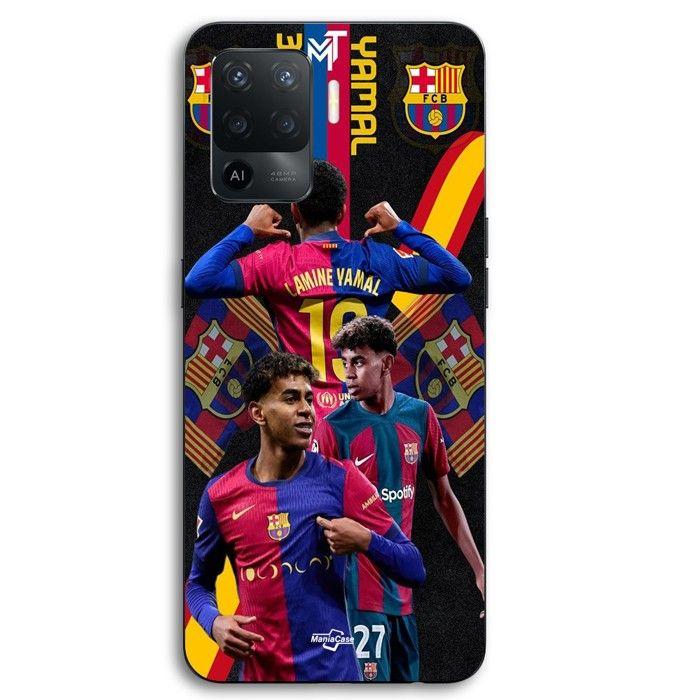 Coque Pour Oppo A94 Lamine Yamal FC Barcelone Wallpaper Maniacase noir