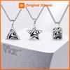 Vnox Klassische Geometrische Kleine Anhänger Halskette für Herren, Herren Punk Retro Edelstahl Kasten Kette Halsketten, Trendiger Schmuck Geschenk