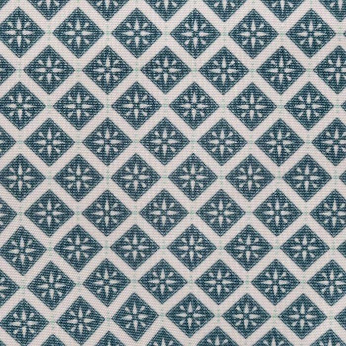 Nappe rectangulaire - Imprimée losanges verts et blancs - 140 x 240 cm - Anti-tache - Entretien facile