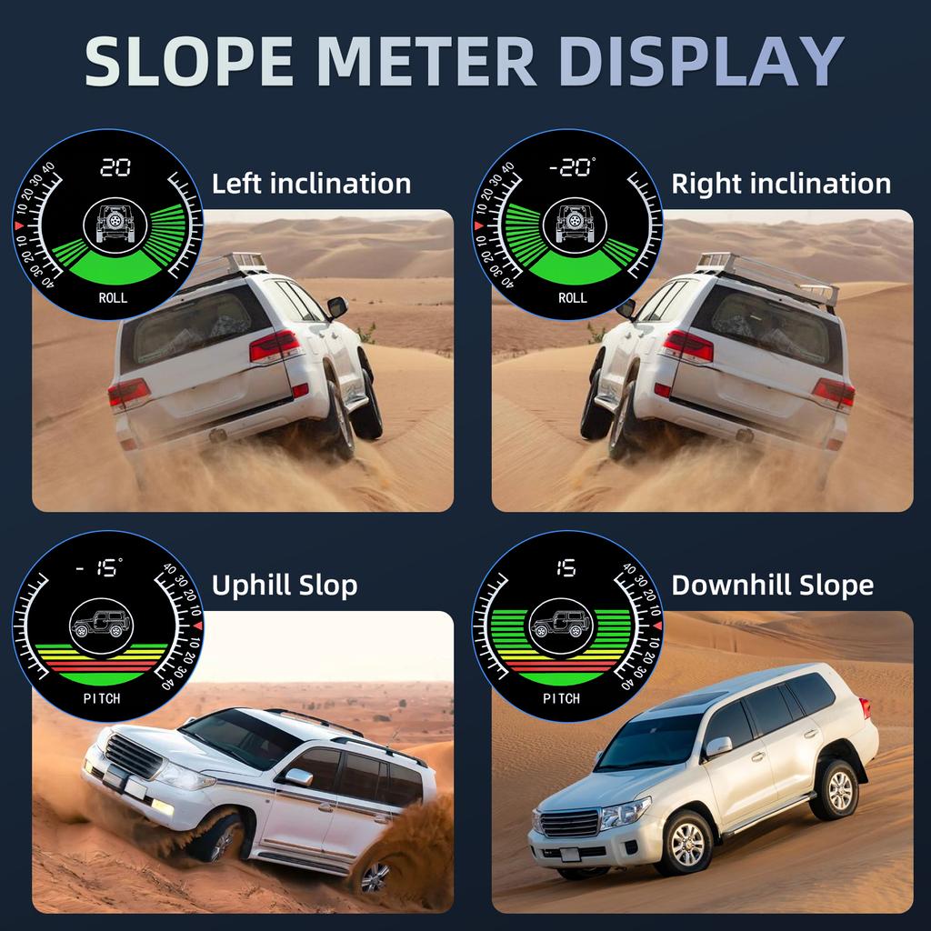 M50 GPS Smart Inclinometer Off-road 4X4 Car Digital Display Tilt Roll Pitch Angle Slope Meter Auto HUD Car Accessories All Cars