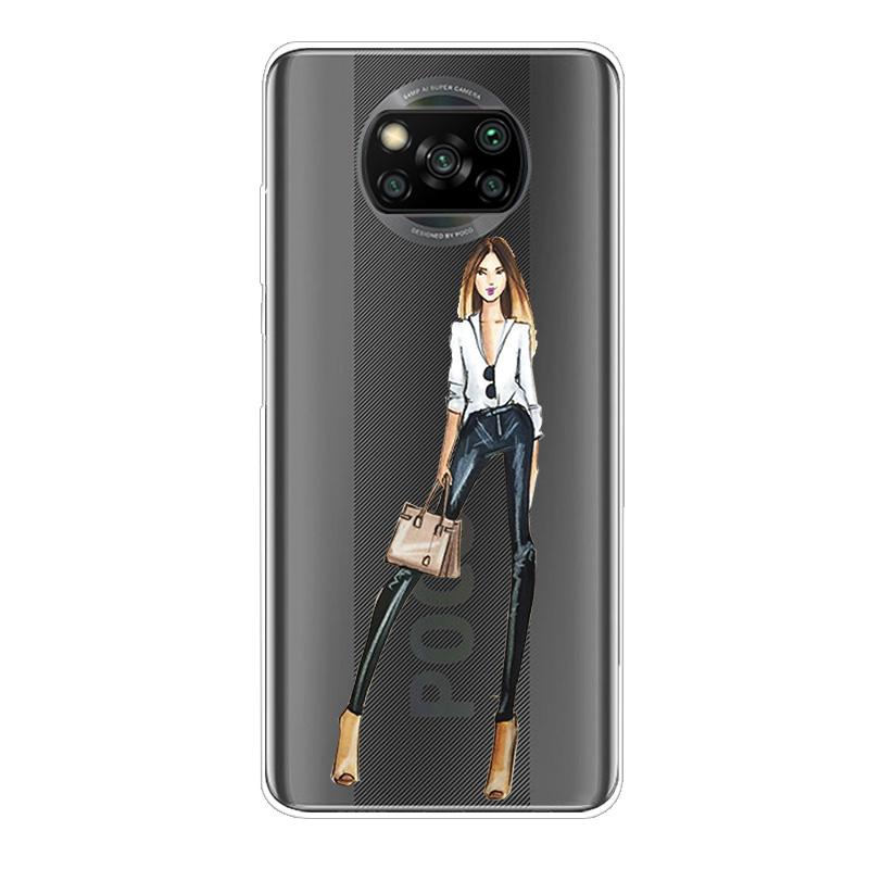 For Xiaomi Poco X3 NFC Case TPU Silicone Soft Cartoon Clear Case for Poco X3 Pro Phone Cover PocoX3 Pro Global Transparent Coque