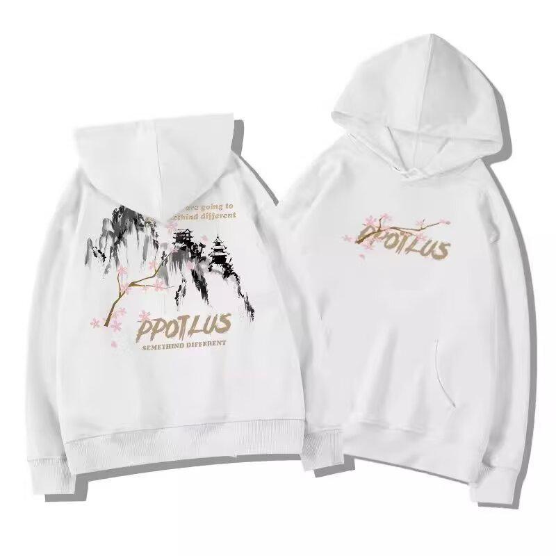 Unisex Hooded Sweatshirt: Trendy, Plus-size, Casual, and Versatile for Spring and Autumn. Perfect for High Street Style and Couple's Wear.