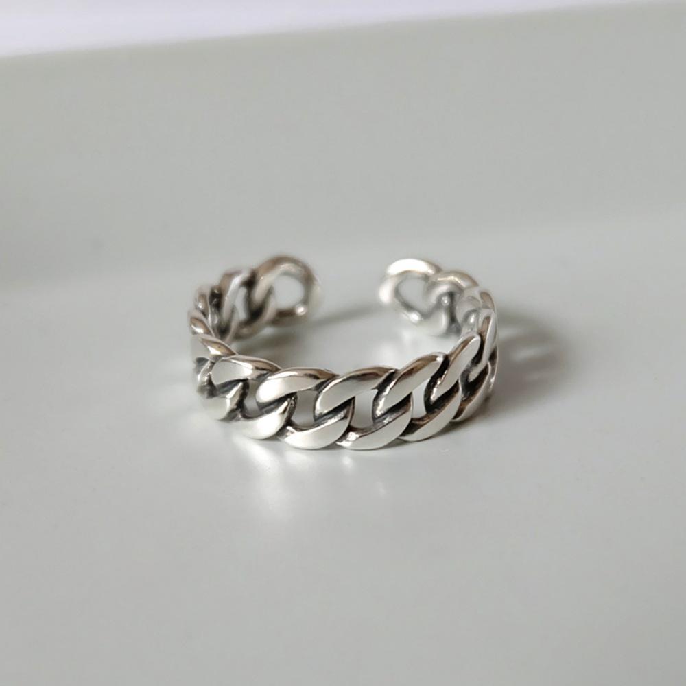 925 Sterlingsilber Damen Offener Bandring - Nicht anlaufend, Vielseitiger kleiner Fingerring, High-End Modedesign