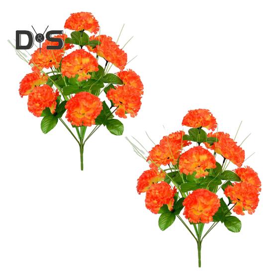 

2 шт. Искусственная гвоздика Реалистичная 12 головок Искусственный шелковый цветок Свадебная вечеринка В помещении На улице Искусственные цветы Растения Украшение День матери День учителя