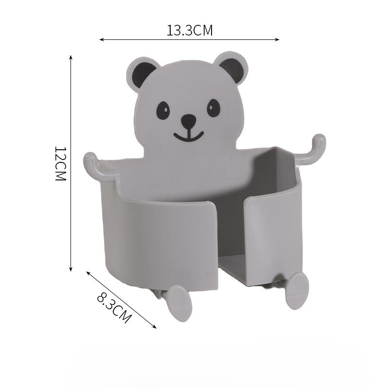 

Стойка для хранения мобильных телефонов, настенная зарядная стойка, фиксированный кронштейн без отверстий, ящик для хранения пультов дистанционного управления 8.3*12*13.3cm серый