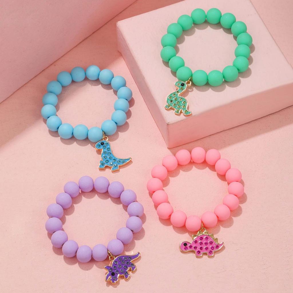 ZAKOL Colorful Multi Layer Bracelet For Women Cute Round Beaded Wristlet Zircon Daily Birthday Gift