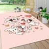 Dalmatian Puppies Love Balloon Carpet Rug Soft Washable Anti Slip Home Living Room Sofa Mats Personalized Christmas Rug