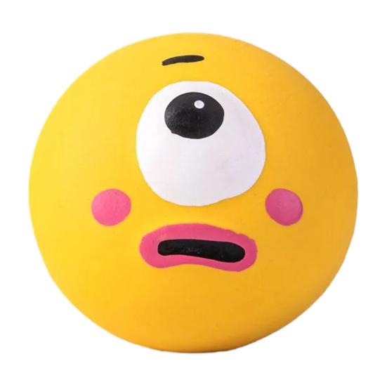 Cartoon Latex Dog Ball Funny Big Eye Ball Dog Chew Toy Squeaky Interactive Teeth Cleaning Toy for Puppy Teething Dogs Fetch Boredom Relief