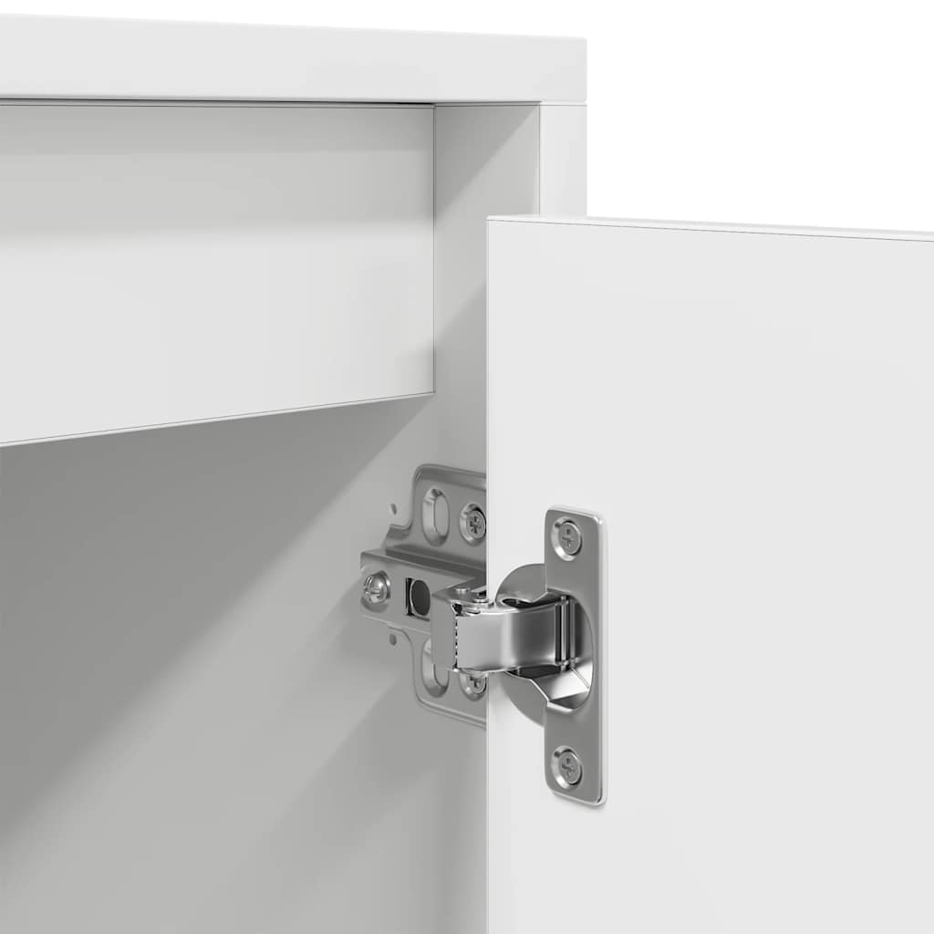 TV Stand White 188.5x41x50 Cm Engineered Wood