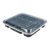 Einweg-Plastikbehälter mit 4 Fächern für Meal Prep