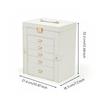Jewelry Box with Drawers Large Capacity 6-Layer Velvet-Lined for