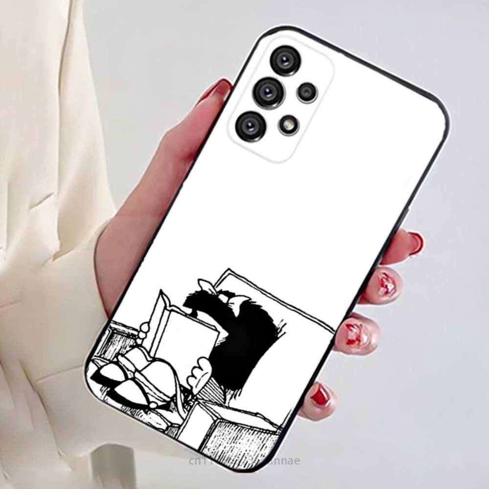 Funny M-Mafalda Phone Case For Samsung Galaxy A13,21s,22,31,32,52,53,71,80,A91 Soft Black Shell