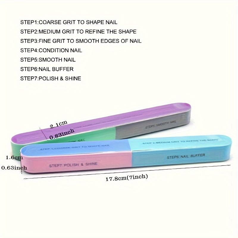 7 Sides Nail Buffers Files Professional Polisher For Nail Art Manicure Polishing Block Buffing Accessories Tools