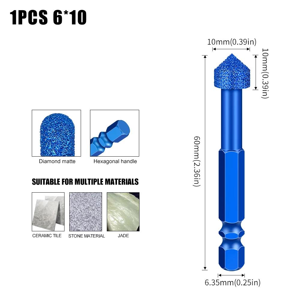 Hexagonal Shank Grinding Head Marble Tile and Stone Grinding Head New Type of Brazing Drilling and Grinding Head