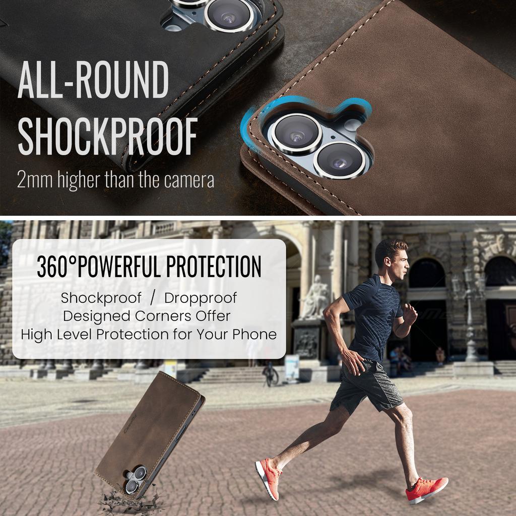 For iPhone 17 Wallet Case CASEME 013 Series PU Leather Phone Cover Stand