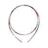 Gradient Ultra-Fine Natural Small Tourmaline Necklace for Women, Summer Collarbone Chain, Rainbow Choker, Colorful Crystal, New Chinese Style