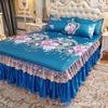 Wholesale washable summer ice silk mat bed skirt single piece bed cover bed hat three piece set Simmons mattress cover protective cover