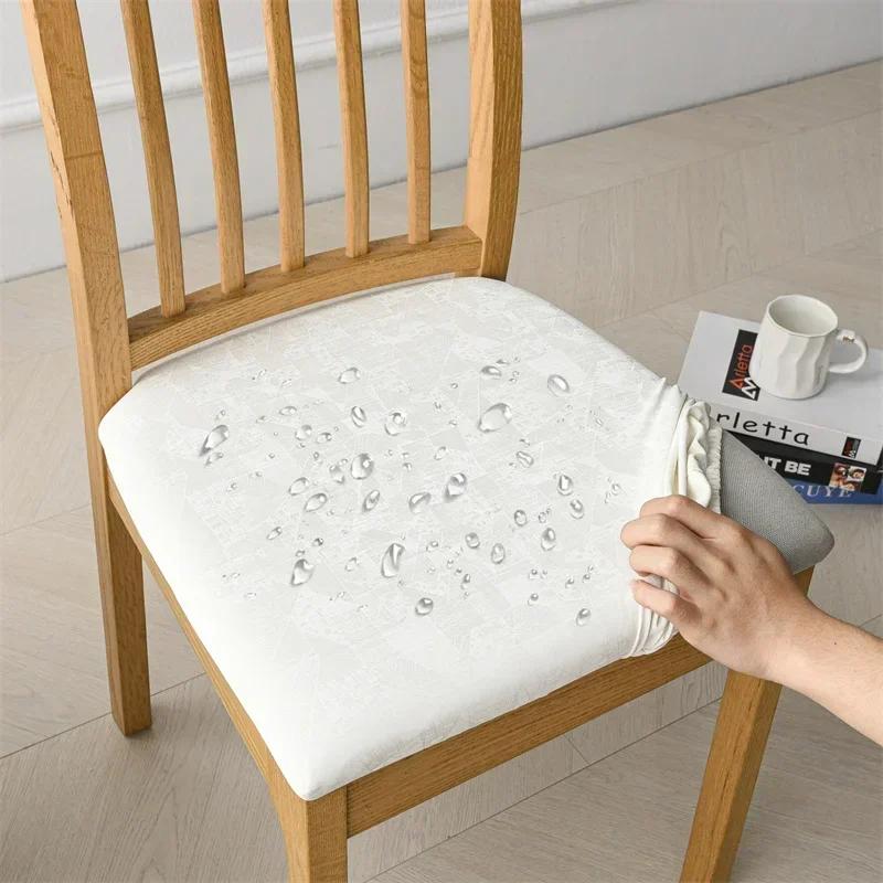 

1/2/4/6 шт. Чехол на обеденный стул из ПУ, Эластичный, Защищающий от загрязнений, Съемный, Эластичный, Мягкий, Чехол на сиденье, el Декор для дома 1pc