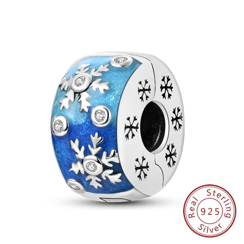 Fit Original Charms Beads Copper Clip Charms Zircon Silicone Spacer Beads For Bracelet Women Diy Gift Party