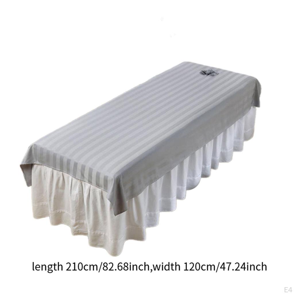 Beauty Bed Cover with Face Hole, Washable Protector for Massage Table in Indoor Settings