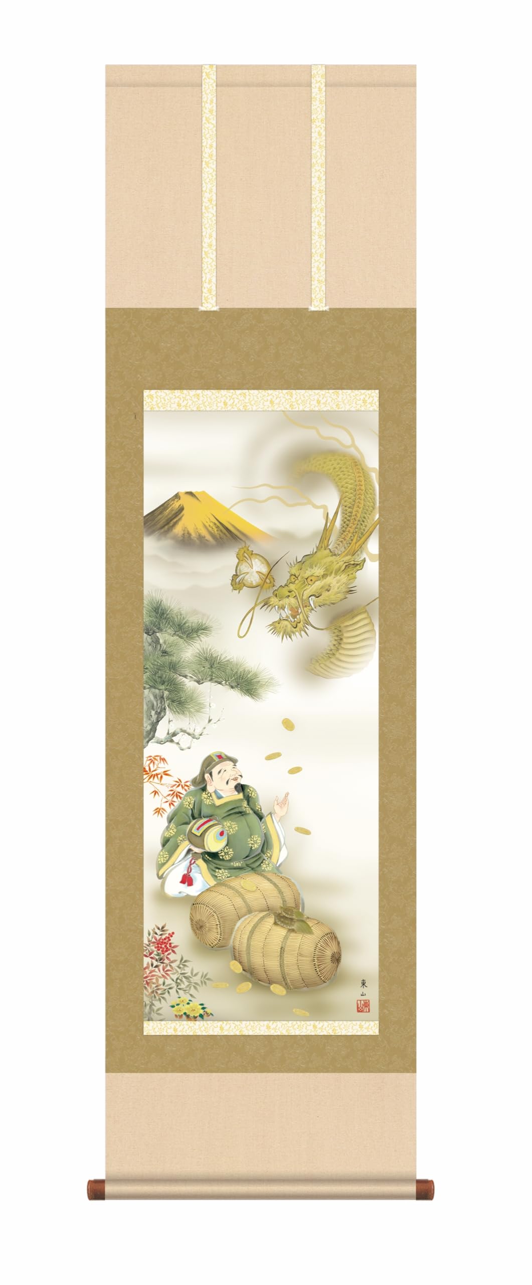 

Auspicious hanging scroll Dragon God Hanging good warding off prosperous prosperity of hanging scroll [Daikoku MH16-062 78556] scroll, luck, alcove, золотий