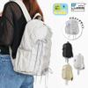 Aventura Water-Repellent Lightweight Drawstring Backpack RDS-30718, Light Gray