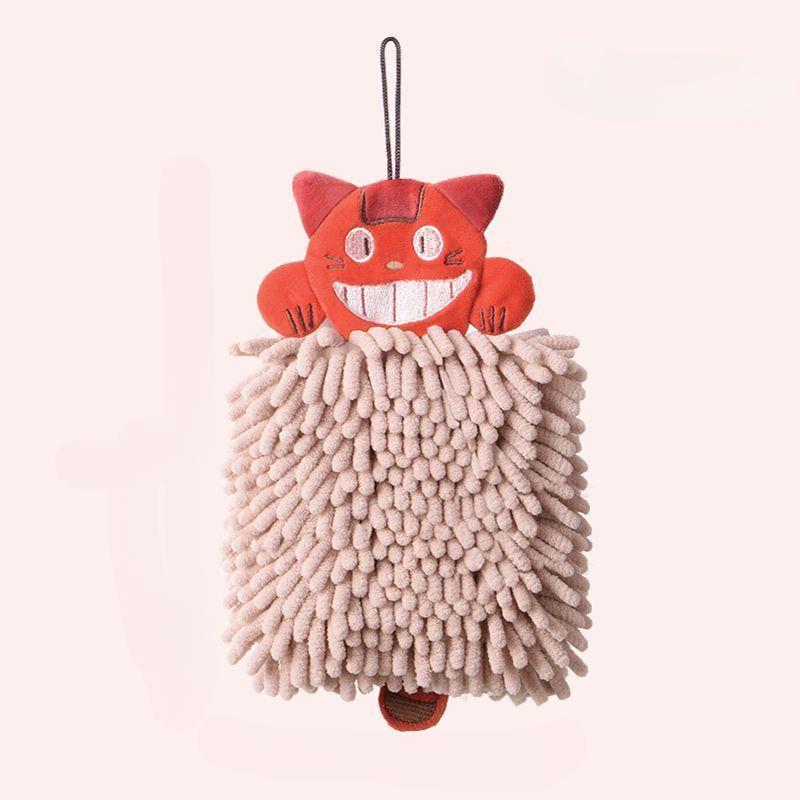 1/2/3PCS Cute Hand Towel Hanging Chenille Kitchen Thickened Absorbent Non-linting Quick-drying Towel Bathroom Children's Handkerchief