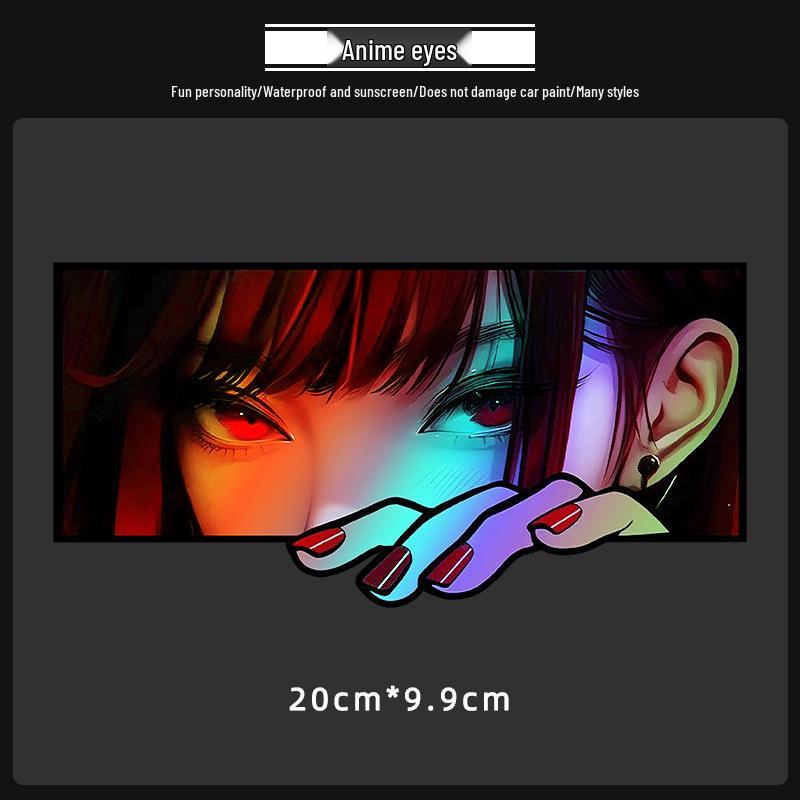 Anime Augen Rücklicht Aufkleber: Einzigartige Rennrad- & Autodekoration