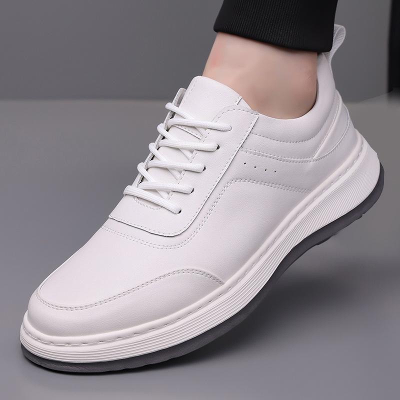 New Men's Sports Style Casual Shoes Lightweight Non-slip Soft Sole Comfortable Leather Shoes Men's Outdoor Fashion Travel Shoes
