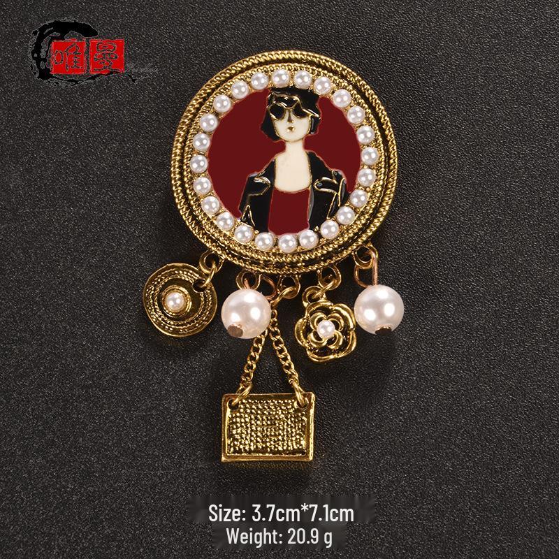 Japanese Style Luxury Brooch: Elegant High-End Women's Pin for Sweater or Lapel