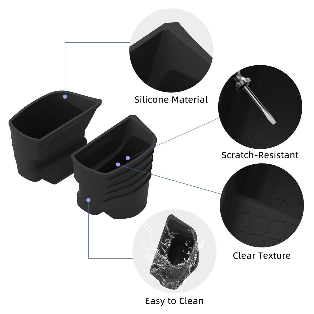 Smabee LHD for Toyota RAV4 XA60 2026 Front Door Storage Bucket Organizer Left Right Gate Groove Storage Car Accessories Black