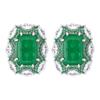 Jewelry Set Necklace Ring Earring Emerald Palace Style Retro High-end Fashionable Women's Batch